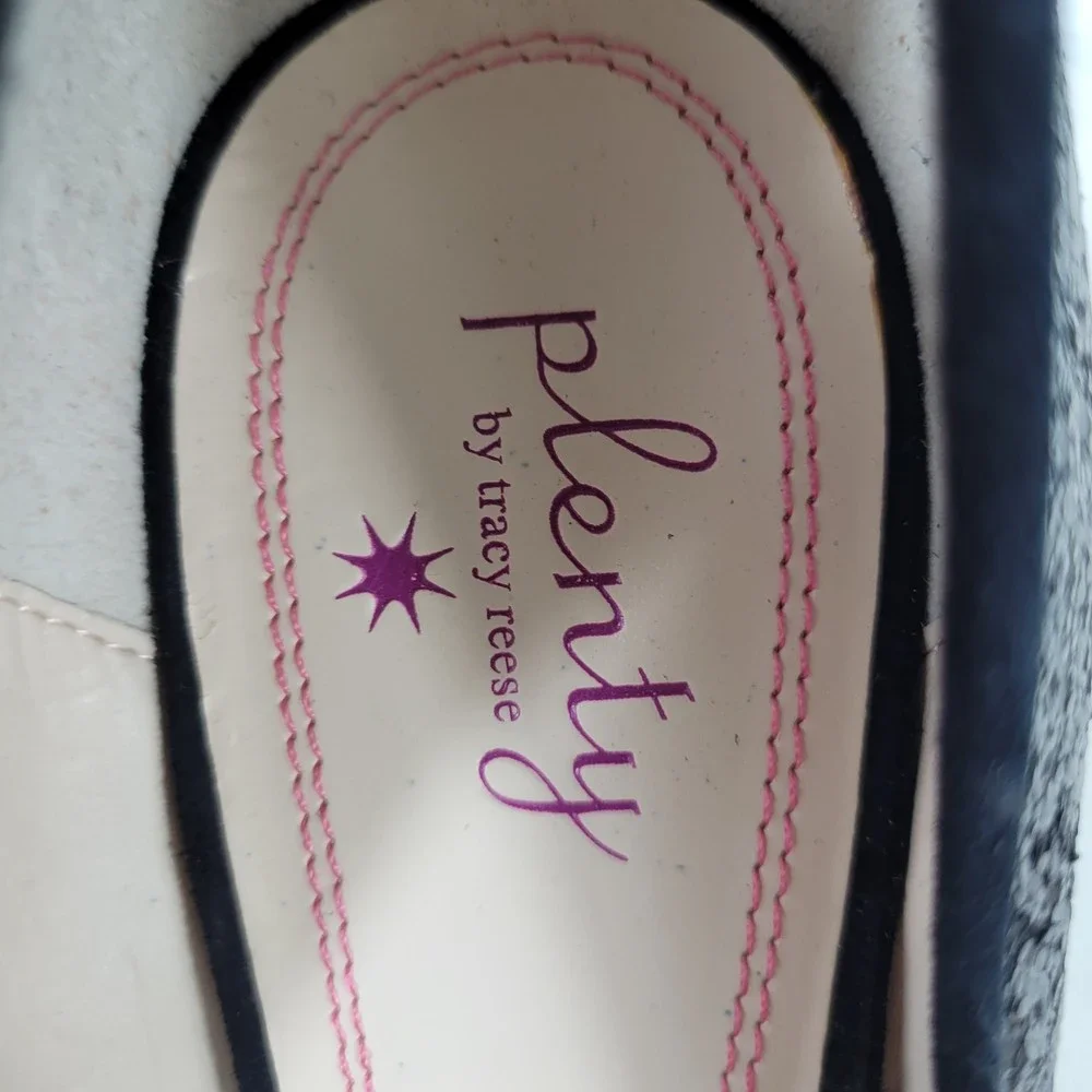 Plenty by Tracy Reese Ramona Glitter and Suede Cap Toe Pumps Heels  size 8 - Picture 7 of 11